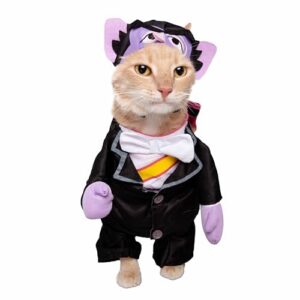 Pet Krewe The Count Vampire Dog Costume & Cat Costume Medium Size | Sesame Street Dracula Monster Pet Costumes for Dogs and Cats | Perfect for Halloween, Birthdays, Parties, Photoshoots