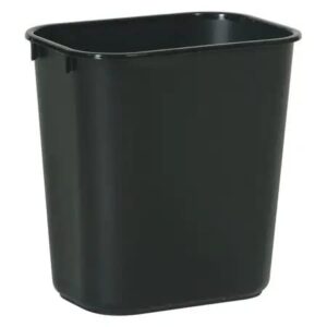 mdmprint 3 gal. lldpe rectangular wastebasket, black