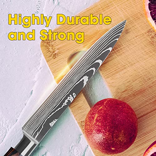 OWUYUXI Paring Knife 5.2 Inch, Small Kitchen Chefs Cooking Knife Made of Japanese Aus-10v Super Stainless Steel, Ultra Sharp Carving Knife With Gift Box