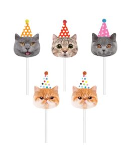 merrymelting merry melting birthday candle for cake topper (cat birthday candle)