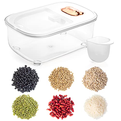 Nicunom Dry Food Storage Container with Scooper, 11lbs/BPA Free Cat/Dog Food Storage Container, Kitchen Storage Bins for Rice, Bean, Cereal, Flour and Oatmeal