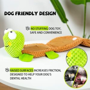 lilfrd Dog Puzzle Toys - Enrichment Treat Dispensing Squeaky Crinkle Snuffle Smart Dog Toy, Dog Toys for Boredom and Stimulating, Durable Plush Toys for Large Medium Small Dog Puppy - Turtle