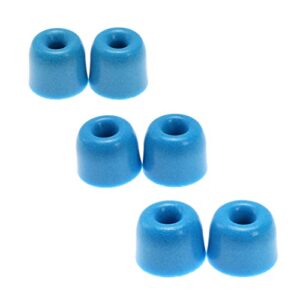 3 pairs of memory foam ear tips earphone buds noise isolation 3.0mm earbuds eartips replacement compatible with tin hifi t2 pro 3 sizes s/m/l blue
