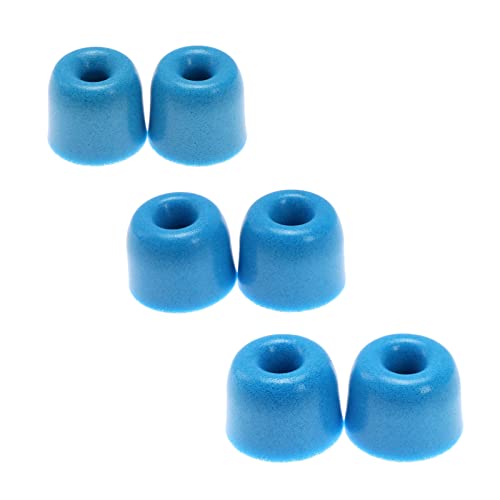 3 Pairs of Memory Foam Ear Tips Earphone Buds Noise Isolation 3.0mm Earbuds Eartips Replacement Compatible with TIN HiFi T2 Pro 3 Sizes S/M/L Blue