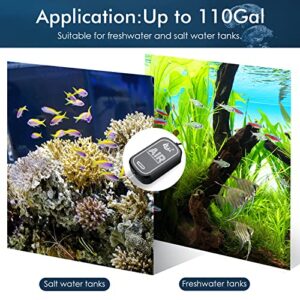 AQQA Aquarium Air Pump Ultra Quiet Fish Tank Air Pump with Air Tube Air Bubbler Stone Check Valve Accessories for Up to 110 Gallon Tank