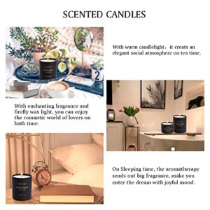 Scented Candles for Men,Misty Forest Strong Scented Candles for Men,Home Scented Candle,6 oz Fall Soy Candles,Christmas Birthday Gifts for Men with Matte Black Gift Box.