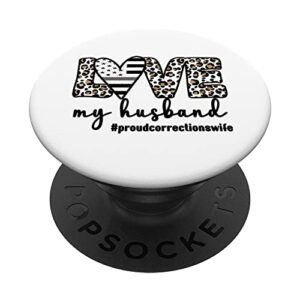proud corrections wife silver line correctional officer wife popsockets swappable popgrip