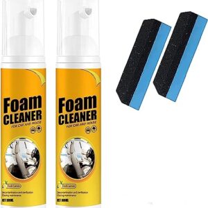 NHIKLATA 2PCS Car Foam Cleaner Spray, Powerful Stain Removal Kit, Multifunctional for House Kitchen (100ml)