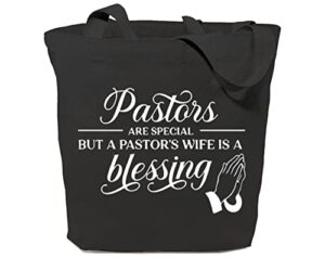 gxvuis canvas tote bag reusablec grocery shoulder bags for shopping work gifts for wife christian pastor appreciation gift black