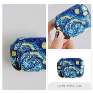 Hemobllo Case Cover Compatible with AirPods Pro, The Starry Night Cover Hard Case Shockproof Earphone Case Accessories for Earbuds Charging Case