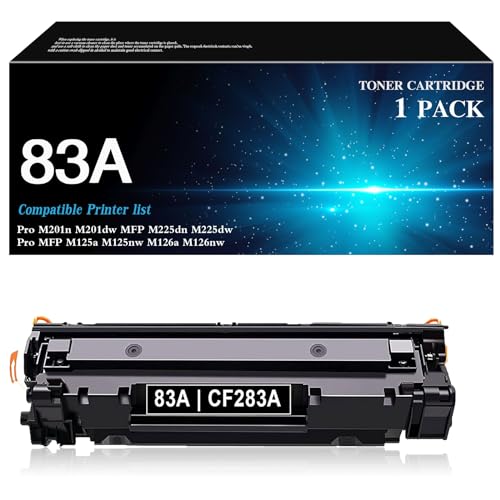 (1 Pack) CF283A Toner Cartridge Replacement for HP 83A Pro MFP M225dn M225dw M125a M125nw M126a M126nw M125r M125ra M125rnw Printer Toner.