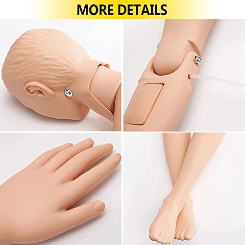 Basic Geriatric Nursing Skills Training Manikin, Geriatric Patient Care Skills Mannequin with Interchangeable Genitals and Trauma Modules for Nursing Medical Training Teaching Medical