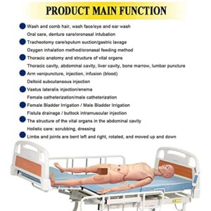 Basic Geriatric Nursing Skills Training Manikin, Geriatric Patient Care Skills Mannequin with Interchangeable Genitals and Trauma Modules for Nursing Medical Training Teaching Medical