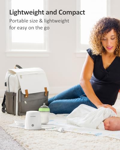 HAUTURE Instant Water Warmer – Replaces Traditional Baby Bottle Warmers Accurate Temperature Control, Night Light, Portable Size Bottle Warmer for Breastmilk& Formula