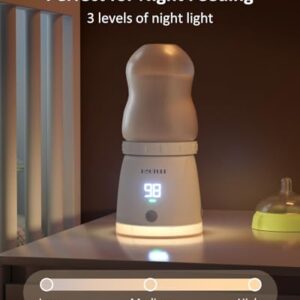 HAUTURE Instant Water Warmer – Replaces Traditional Baby Bottle Warmers Accurate Temperature Control, Night Light, Portable Size Bottle Warmer for Breastmilk& Formula