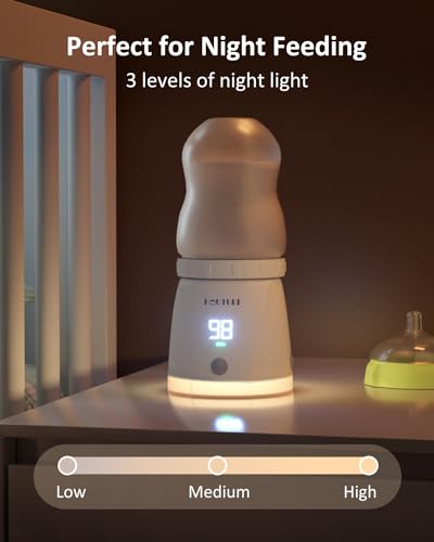 HAUTURE Instant Water Warmer – Replaces Traditional Baby Bottle Warmers Accurate Temperature Control, Night Light, Portable Size Bottle Warmer for Breastmilk& Formula