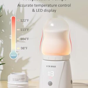 HAUTURE Instant Water Warmer – Replaces Traditional Baby Bottle Warmers Accurate Temperature Control, Night Light, Portable Size Bottle Warmer for Breastmilk& Formula