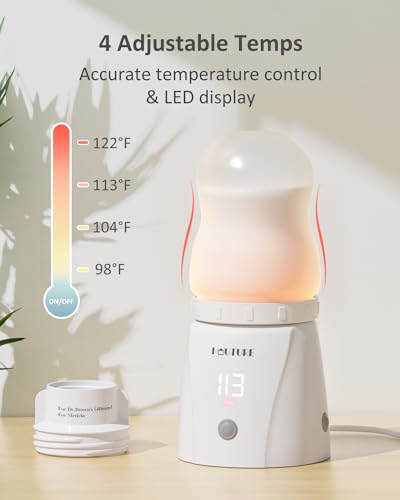 HAUTURE Instant Water Warmer – Replaces Traditional Baby Bottle Warmers Accurate Temperature Control, Night Light, Portable Size Bottle Warmer for Breastmilk& Formula