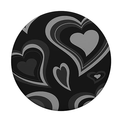 Black Hearts Aesthetic Vintage PopSockets Standard PopGrip