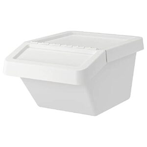i-k-e-a sortera recycling bin with lid, white 10 gallon