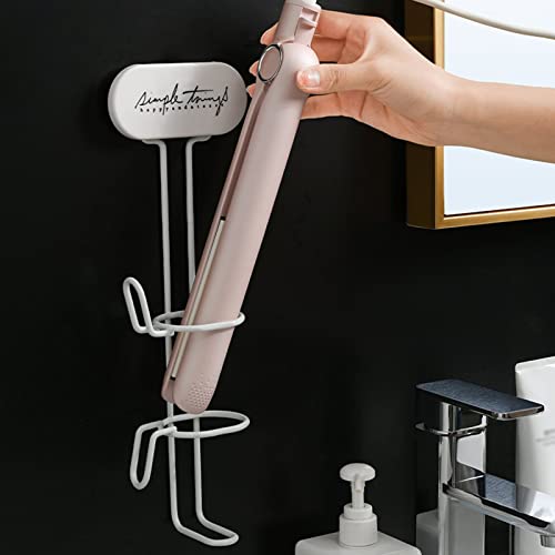 DEDEMCO Hair Tool Organizer 12.5 Inch,Bathroom Curling Wands Holder Wall Mounted,Hair Straightener Hanging Rack,Hair Styling 4.3x2.2x12.6inch