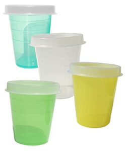 tupperware minis midgets storage containers set of 4 yellow teal clear green