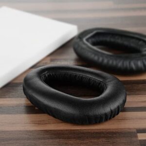 PXC550 Ear Pads, Replacement Protein Leather Ear Cushions Cups Memory Foam Earpads Earmuffs for Sennheiser PXC550 PXC480 MB660 PXC 550 480 MB 660 UC MS Headphones - Black