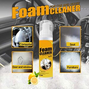 EnerPlex Foam Cleaner All Purpose, Multifunctional Car Cleaner, Powerful Stain Removal Kit,Car Interior Ceiling Leather Seat Cleaner Foam for Car and House(2pcs 30ml+Cleaning Cloth + Cleaning Sponge)