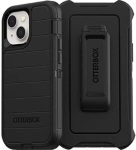 otterbox defender series screenless edition case for iphone 13 mini (only) - holster clip included - microbial defense protection - non-retail packaging - black
