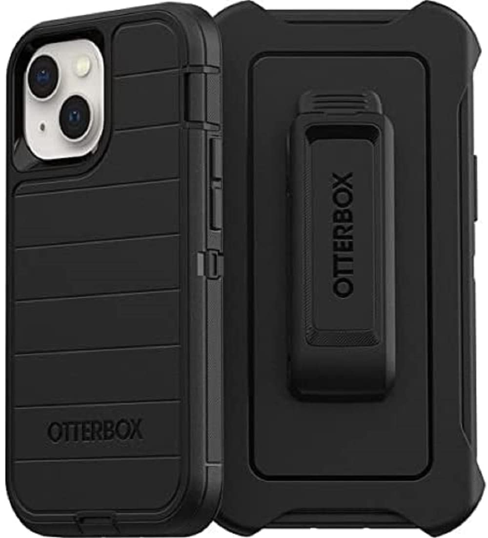 OtterBox Defender Series Screenless Edition Case for iPhone 13 Mini (Only) - Holster Clip Included - Microbial Defense Protection - Non-Retail Packaging - Black