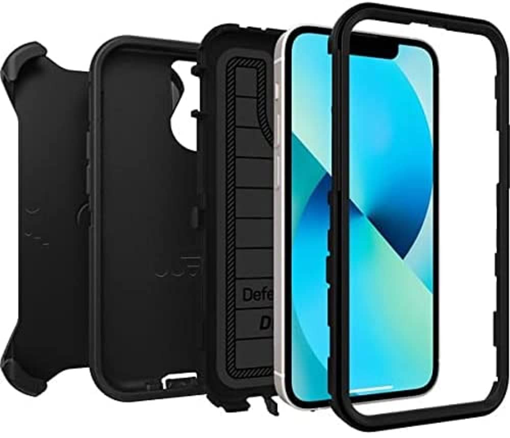 OtterBox Defender Series Screenless Edition Case for iPhone 13 Mini (Only) - Holster Clip Included - Microbial Defense Protection - Non-Retail Packaging - Black