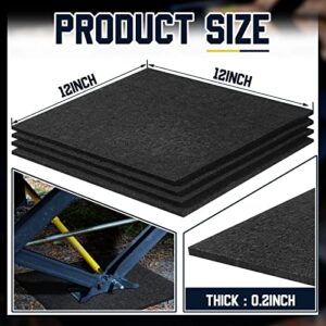 4 Pieces RV Jack Blocks Rubber Pads Trailer Jack Camper Accessories RV Stabilizer Jack Pads Jack Stand Pads Trailer Leveling Pads for Keeping Jack Blocks from Slipping Sinking, 12 x 12 x 0.2 Inch