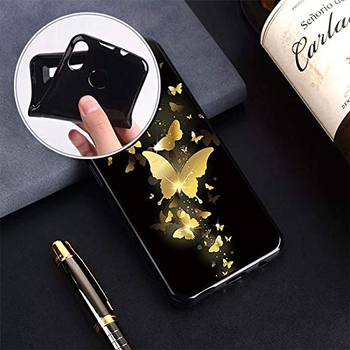 HHUAN Case for Xiaomi Redmi Note 11E (6.58") with 2 Tempered Glass Screen Protector. Ultra-Thin Black Soft Silicone Anti-Drop Phone Cover, TPU Bumper Shell Case for Xiaomi Redmi Note 11E - WMA30