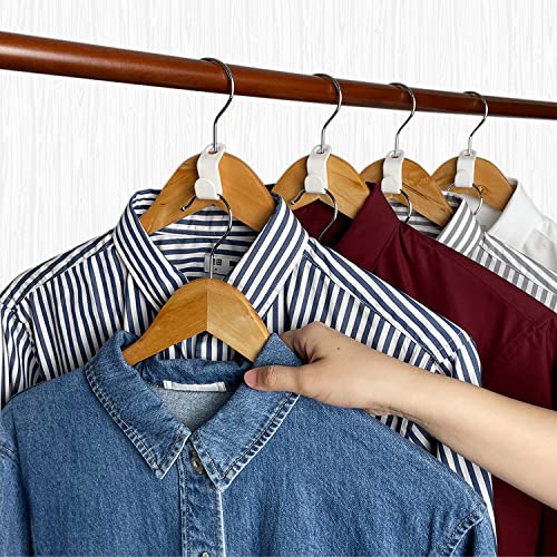 100 Piece Clothes Hanger Connector Hooks Hanger Extender Clips Space Saving Cascading Hanger Hooks Plastic Mini Closet Hanger Organizer for Clothes Hangers Or Organizer Closets