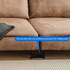 32.8 Feet Under Sofa Toy Blocker,Adjustable Gap Bumper,Sectional Connectors for Sliding Sofas,Bumper Guard for Avoid Things Sliding Under Couch & Furniture(Include 19.6" Adhesive Mounting Strap)