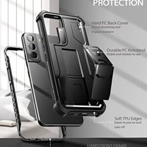 Dexnor for Samsung Galaxy S22 Case, [Built in Screen Protector and Kickstand] Heavy Duty Military Grade Protection Shockproof Protective Cover for Samsung Galaxy S22 5G,Black