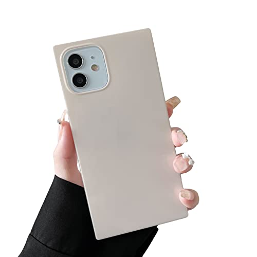 COCOMII Square Case Compatible with iPhone 13 Pro Max - Slim, Glossy, Solid Color, Timeless Neutrals, Easy to Hold, Anti-Scratch, Shockproof (Antique White)