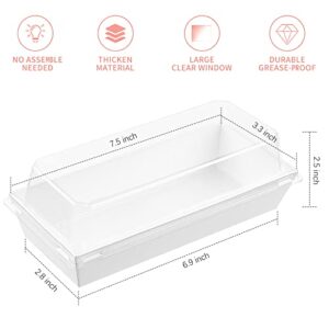 Ocmoiy Charcuterie Boxes with Clear Lids, 50 Pack White Bakery Boxes, Cookie Boxes, Small Treat Boxes for Pastry, Sandwich, Cupcakes, Strawberries, Dessert To Go Containers