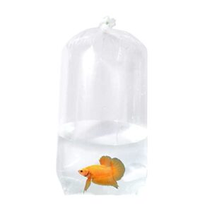 ALFA Fishery Bag Pack of 100 Flat Bottom Leak Proof Clear Plastic Fish Bags for Marine and Tropical Fish Transport 2 mil. (3" x 2" x 12")