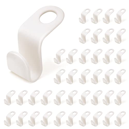 Coitak 40 PCS Clothes Hanger Connector Hooks, Mini Cascading Hanger Hooks Extender Clips, Space Saver Plastic Hangers Closet Organizer