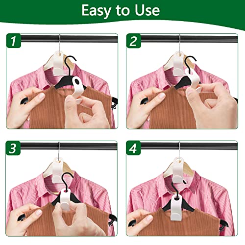 Coitak 40 PCS Clothes Hanger Connector Hooks, Mini Cascading Hanger Hooks Extender Clips, Space Saver Plastic Hangers Closet Organizer