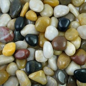 colorful pebbles for plants-2lbs 0.6-1.2 inch high polished river rocks.garden landscape decorative pebbles, vase filling stones, potted plants, flower bed paving stones