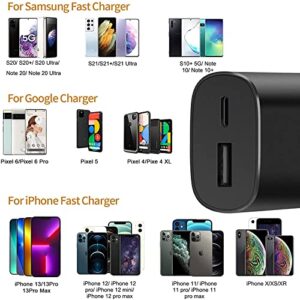 25W Dual Port Super Fast Charger Type C Wall Plug Adapter Quick Charging Block Compatible with Samsung Galaxy S22/ S22 Plus/ S21/ S21 Ultra/Z Fold 3 5G /S20 /Note20 /iPhone 13/13 Pro/Pro Max