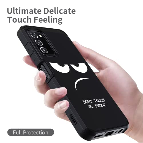 LEEGU for Samsung Galaxy A03s Case, Cute [Don't Touch My Phone] Shockproof Dual Layer Slim Protective Silicone Plastic Cover for Boys Men Kids Phone Case Samsung A03S (US Version) SM-A037U