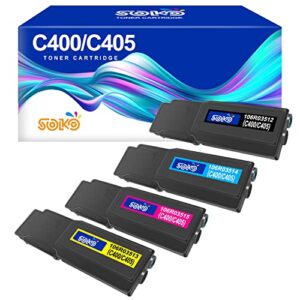 SOKO Remanufactured C400 C405 Toner Cartridge Replacement for Xerox C400 C405 106R03512 106R03513 106R03514 106R03515, for Xerox Versalink C405 C405V C405N C405DN C400 C400V C400N C400DN (4-Pack)