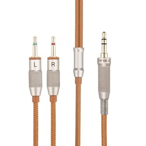 sivga dual 2.5mm to 3.5mm audio cable for headphone, brown