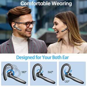 Bluetooth Headset Wireless Bluetooth Earpiece 5.3 Clear Call with 2 ENC Microphone, 80Hrs Ultra Long Playtime Hands-Free Earbuds for Driving/Business/Office, Compatible for IOS/Android Cellphone 2023