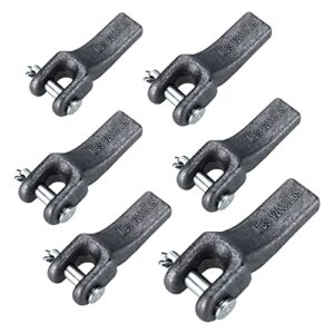 norjin 6 pack 5/16 weld-on safety chain retainer, forged steel chain hooks 12000lbs wll for truck trailer hitch