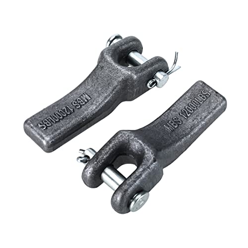 NORJIN 6 Pack 5/16 Weld-On Safety Chain Retainer, Forged Steel Chain Hooks 12000LBS WLL for Truck Trailer Hitch