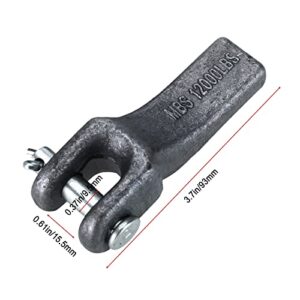 NORJIN 6 Pack 5/16 Weld-On Safety Chain Retainer, Forged Steel Chain Hooks 12000LBS WLL for Truck Trailer Hitch